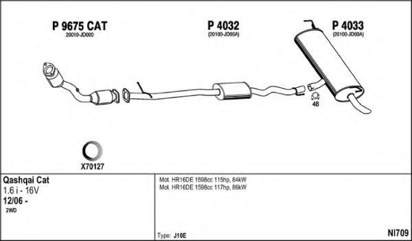 FENNO NI709 Exhaust System